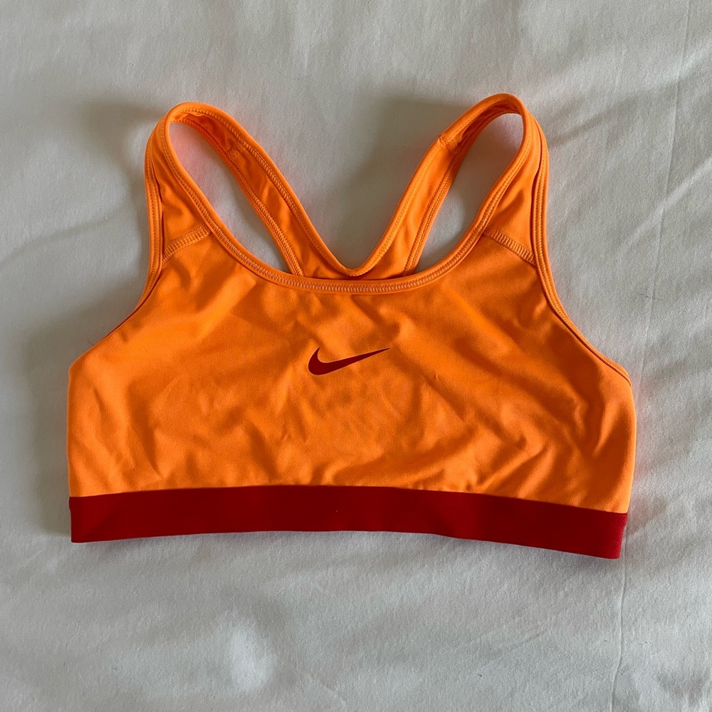 Nike Bright Orange Dri-FIT Sports Bra